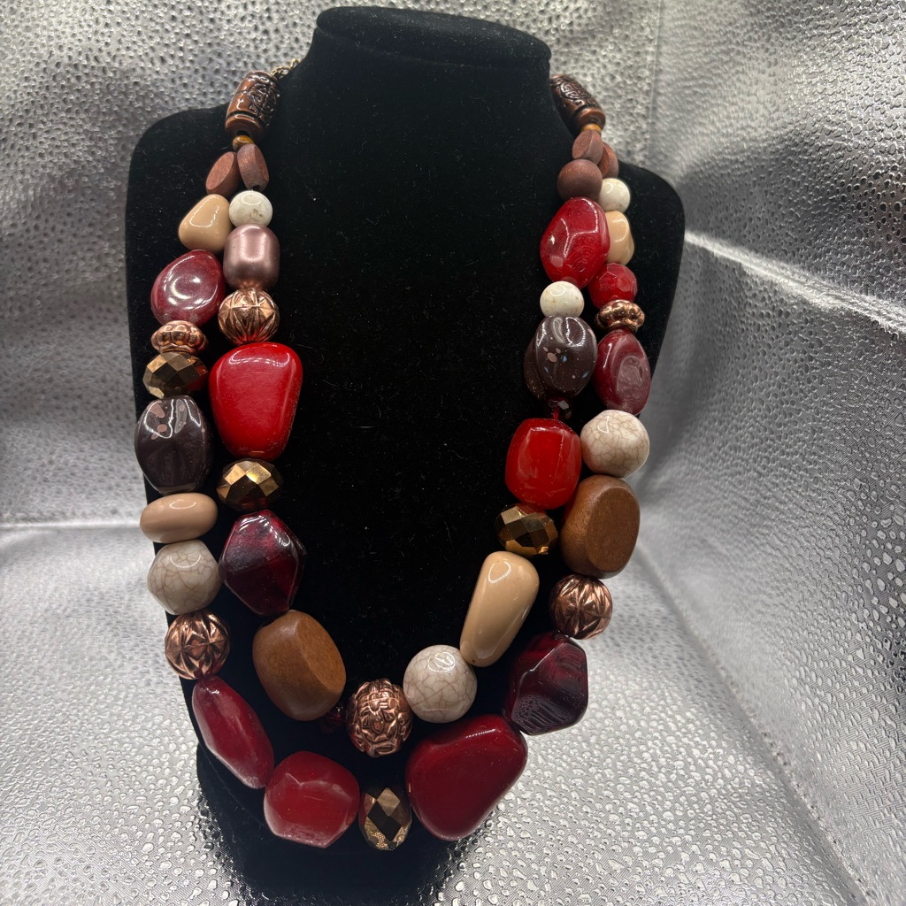 Bocar Chunky Beaded Statement Necklace